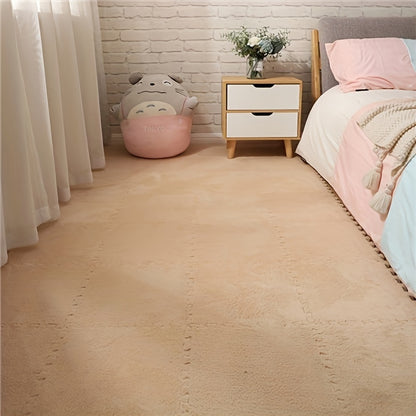 24pcs Sound Carpet 24pcs Sound Insulation Suede Splicing Carpet | Indoor Carpet, Game Mat, Bedroom Carpet, Puzzle Carpet, Home Decor, Simple Square Floor Mat, Thickened Version 11.8x11.8inch, 1cm\u002F0.39inch