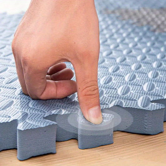 25pcs Durable and Soft EVA Foam Interlocking Floor Mats, Anti-Skid, Waterproof, for Playroom, Bedroom, Office, Outdoor Training - Mixed Color Puzzle Pattern