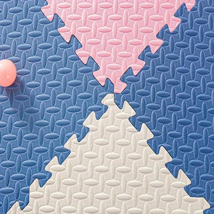 25pcs Durable and Soft EVA Foam Interlocking Floor Mats, Anti-Skid, Waterproof, for Playroom, Bedroom, Office, Outdoor Training - Mixed Color Puzzle Pattern