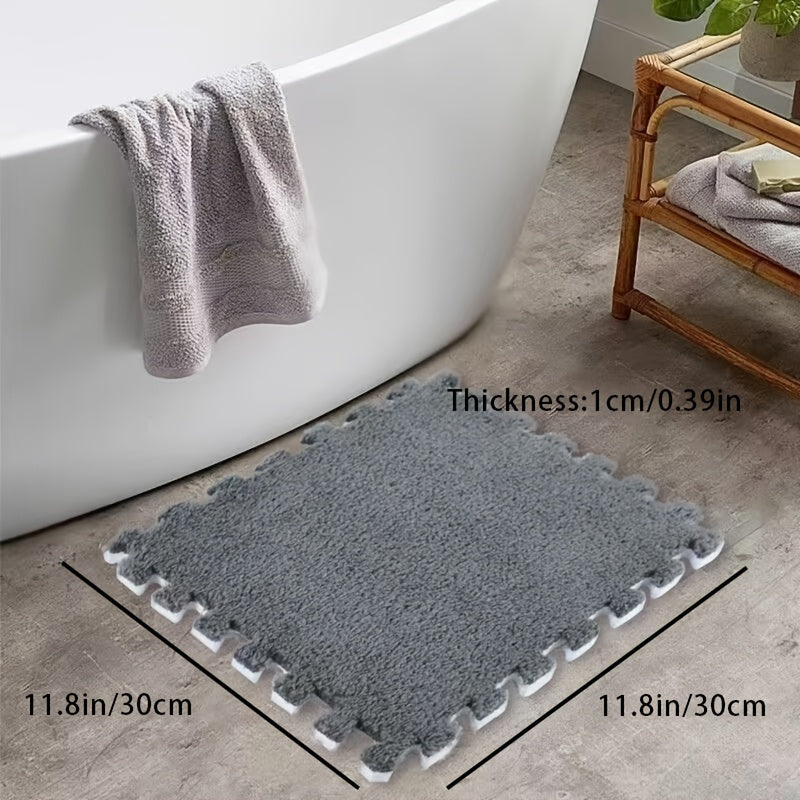 40pcs Thickened Interlocking Square Mat Set, 0.39inch Thick EVA Foam with 100% Polyester Knit Fabric, Soundproof Shock-Absorbing Play Mat for Bedroom, Home Decor Room Rug, Easy Assembly Floor Tiles