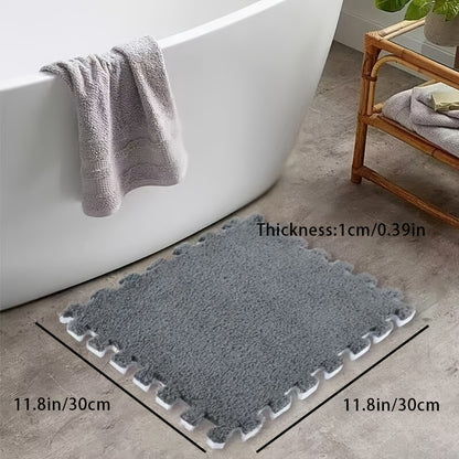 40pcs Thickened Interlocking Square Mat Set, 0.39inch Thick EVA Foam with 100% Polyester Knit Fabric, Soundproof Shock-Absorbing Play Mat for Bedroom, Home Decor Room Rug, Easy Assembly Floor Tiles